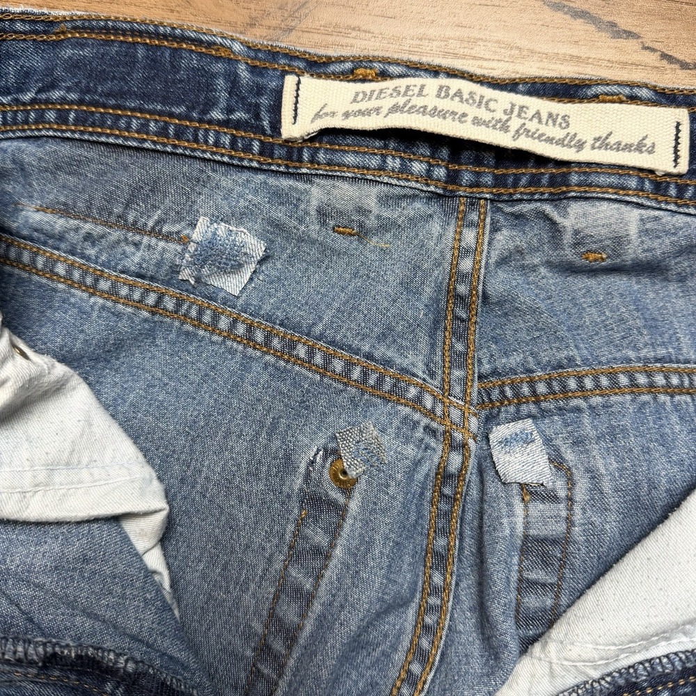 Vintage Diesel Saddle Jeans Men 27x28 Blue Loose Tapered Medium Wash Y2K (Tag29) - Picture 7 of 15